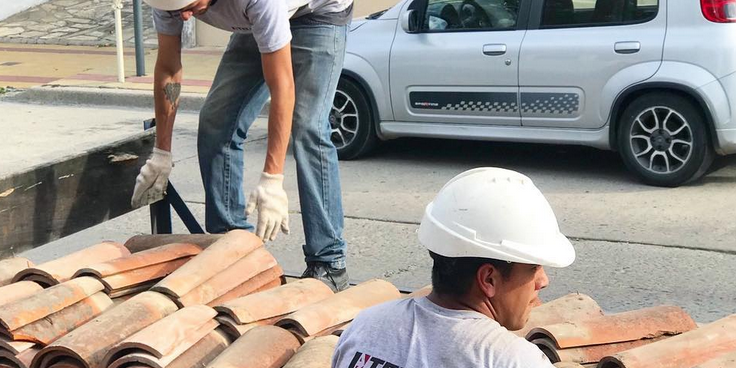 colocación tejas curvas